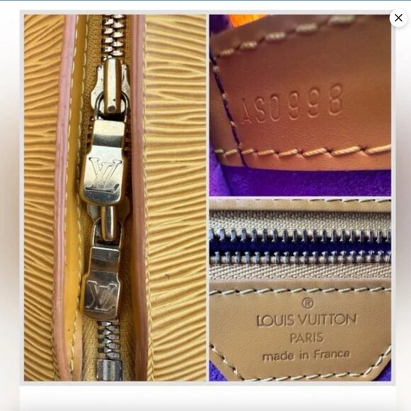 EUC LV (Pristine Interior) Epi Lussac Yellow Leather Louis Vuitton Shoulder Bag - Picture 6 of 12